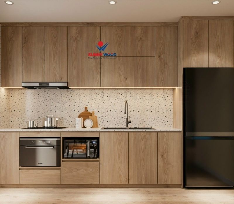 so sánh tủ bếp nhựa và gỗ