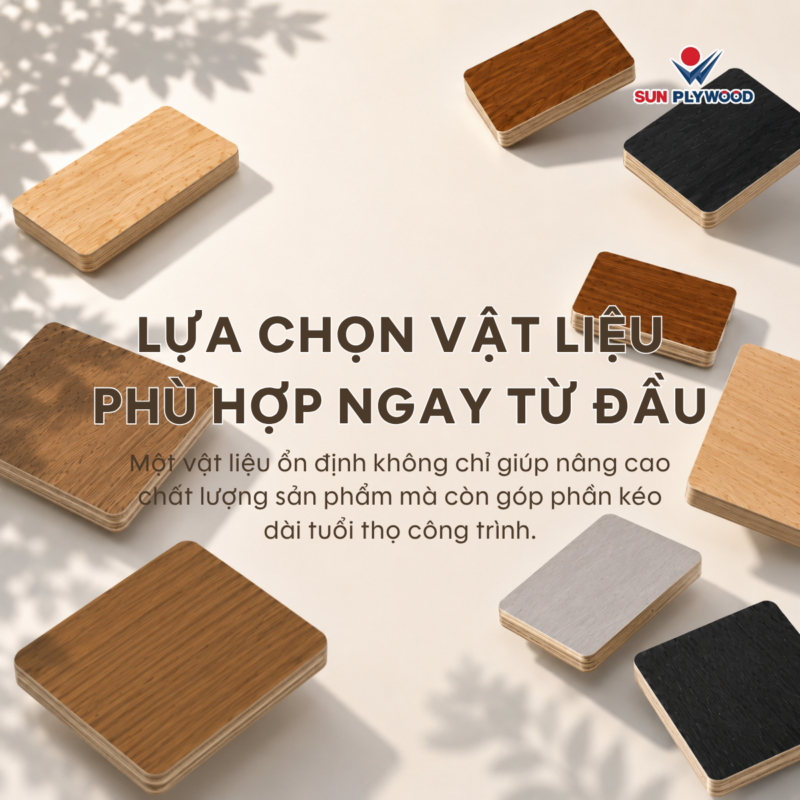 plywood hạn chế cong vênh hơn MDF